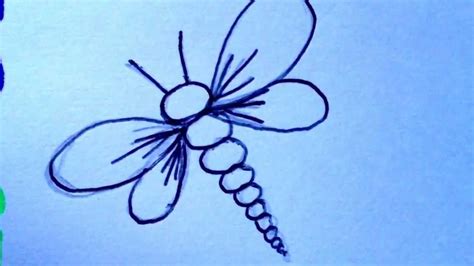 How To Draw A Simple Yet Beautiful Dragonfly Youtube Dragonfly