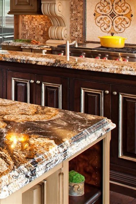 Today's hottest countertops are showing more colors, textures and patterns, as well as some creative mixing and matching of materials to create those looking for countertops that will make strong focal points for kitchens and bathrooms can find a wide selection of granite, marble, limestone. Pin on Kitchen Countertops