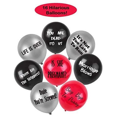 Brosash Funny Bachelor Party Balloons Pack Of 16 Bachelor Party Decor Bachelorette Party