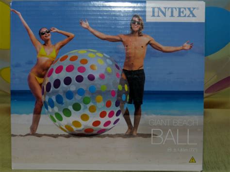 Inflatable Giant Beach Ball 72 By Intex 58097np Polka Dot Design