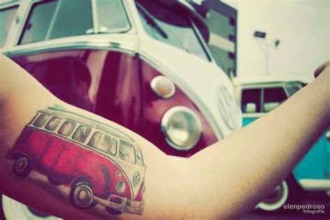 vw red bus tattoo vw tattoo tattoo you bicep tattoo movie tattoos cool tattoos amazing
