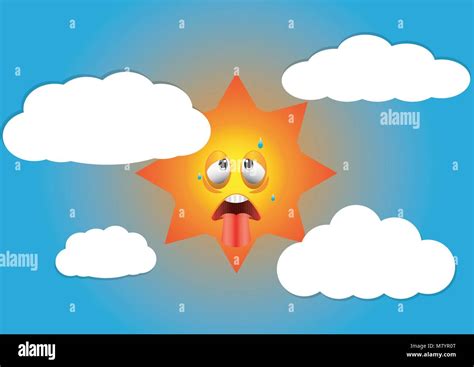 design vector of illustration hot summer season Stock Vector Image ...