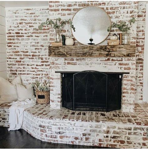 10 White Washed Brick Fireplace Decoomo