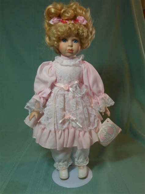 Treasures In Lace Porcelain Dolls Curly Locks Blonde Curled Hair Ebay