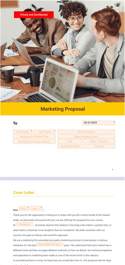 Marketing Proposal Template Sign Templates Jotform