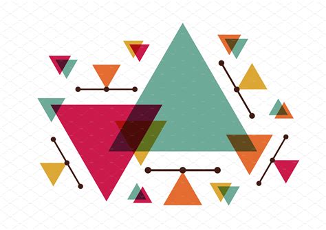 Abstract Triangle Graphic Patterns Creative Market