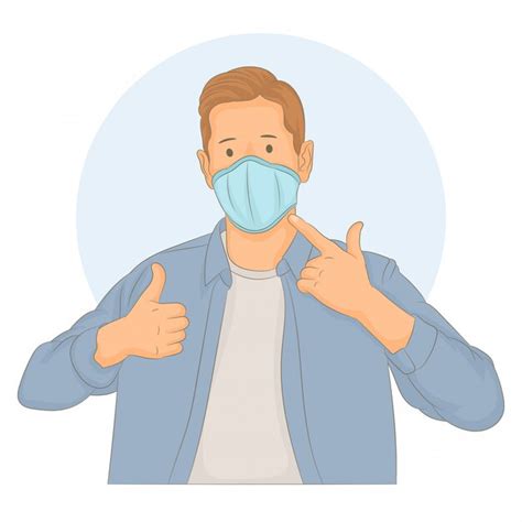 Wear A Protective Medical Mask Premium Vector