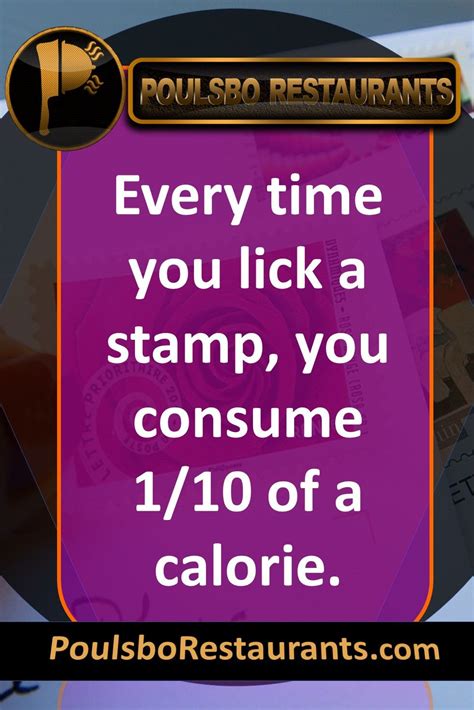 Every Time You Lick A Stamp You Consume 110 Of A Calorie Food Fact