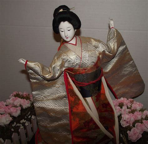 Exquisite Original Vintage Large Geisha Doll Kyugetsu Doll From