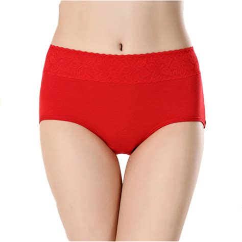 cotton panties high waist women underwear sexy lace comfort women briefs soft seamless slimming