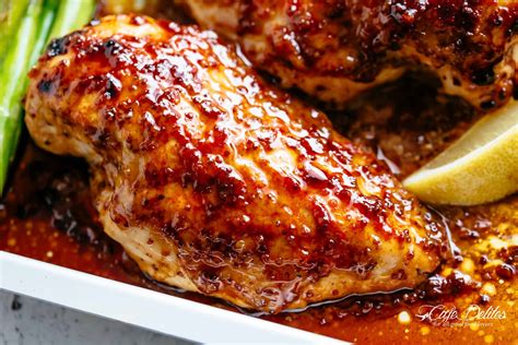 Transfer to rack, skin side up. Baked Chicken Breasts with Honey Mustard Sauce - Cravings ...