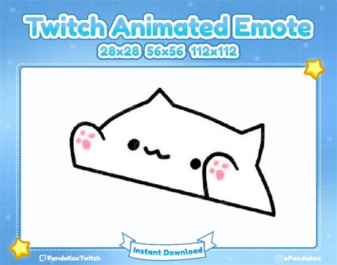 Bongo Cat Animated Emote Twitch Cat Emotes Twitch Discord Etsy