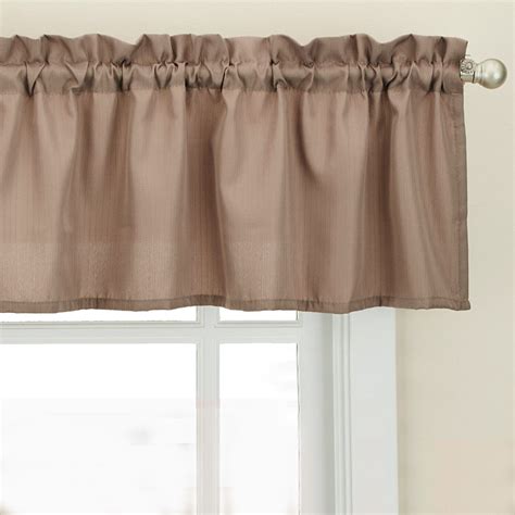 Taupe Opaque Solid Ribcord Kitchen Curtains Choice Of Tier Valance Or