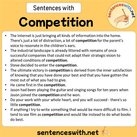 Sentences With Competition Sentences About Competition In English