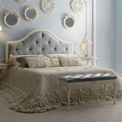 Classic Italian Designer Button Upholstered Bed Juliettes Interiors
