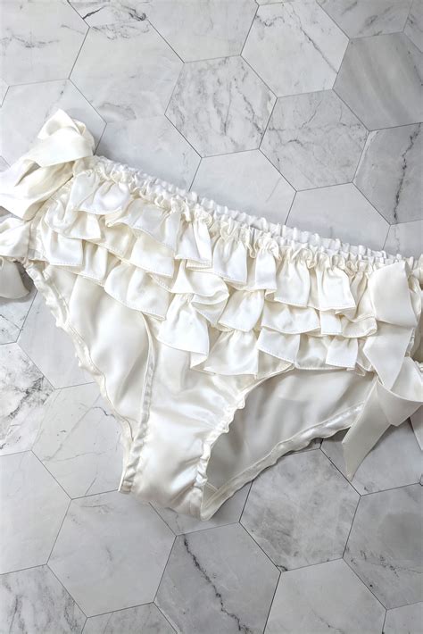 Silk Ruffled Panties As Seen On Gigi Hadid In W Magazine Angela Friedman