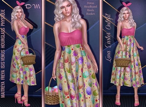 Second Life Marketplace Dm ~ Lina Easter Outfit Pink