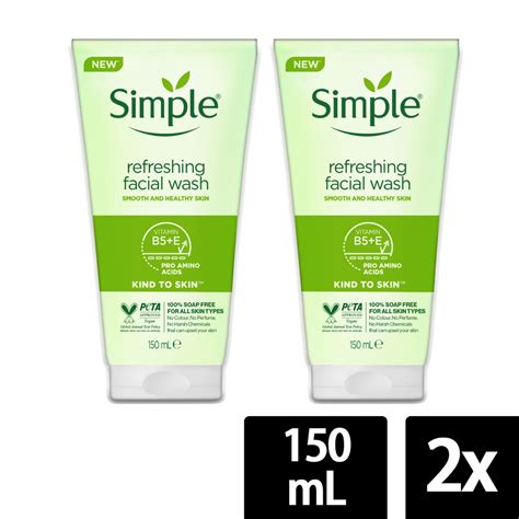 Jual Simple Facial Wash Gel Refreshing 150 Ml Twinpack Shopee Indonesia