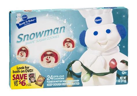 Since you can choose from christmas tree, reindeer, and snowman designs, it's easy to pick two contrasting colors. Pillsbury Ready to Bake! Snowman Shape Sugar Cookies | Hy ...