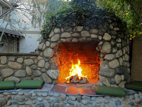 Rustic Outdoor Stone Fireplace Photos Diy