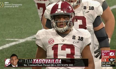 Get to know alabama quarterback tua tagovailoa in this nfl draft preview capsule. Alabama QB Jalen Hurts benched at halftime for Tua ...