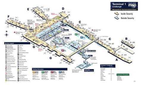 Minneapolis Airport Terminal Map Laminatoff