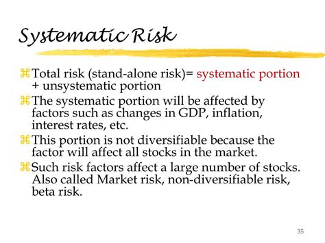 Systematic risk is the fluctuations in the returns on securities that occur due to macroeconomic factors. PPT - Risk, Return, Portfolio Theory and CAPM PowerPoint ...