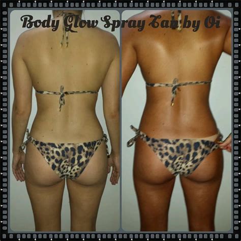 Spray Tan Before And After From Aviva Labs Using A City Tan Honolulu By Body Glow Spray Tan