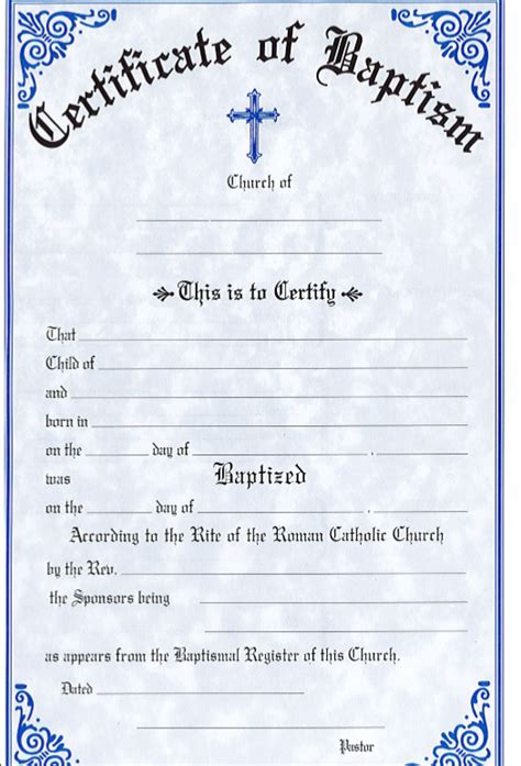 Open the soccer certificate maker. Baptism Certificate with Notations on Back | 314 ...