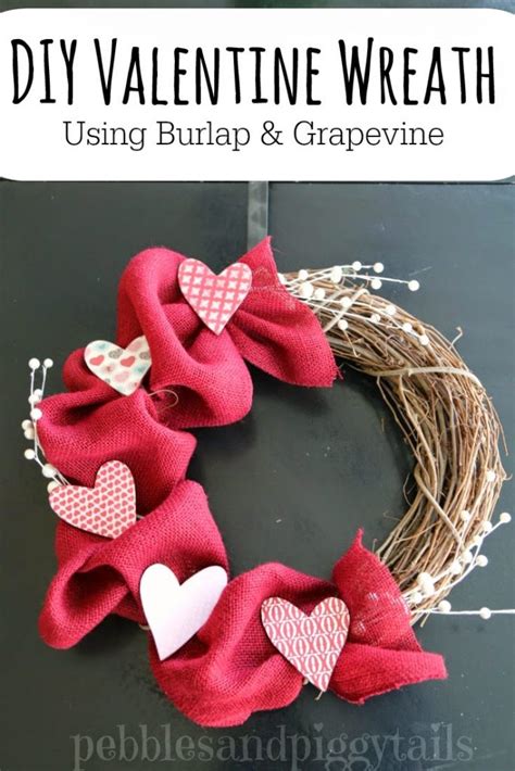Diy Burlap And Grapevine Wreath For Valentines Day Making Life Blissful