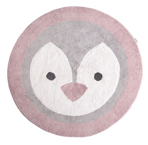 Paco home kinder teppich spiel teppich für kinderzimmer straßen design mit tieren beige grösse waschbarer teppich kinder. BioKinder | Teppich Pinguin Ø 150 cm