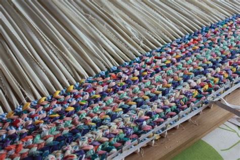 Twined Rag Rug Tutorial Weaving On Small Looms Rug Loom Homemade