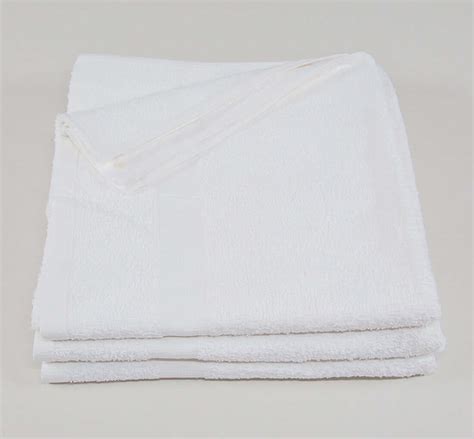 24x48 Economy White Gym Shower Towel Wholesale Towel Inc