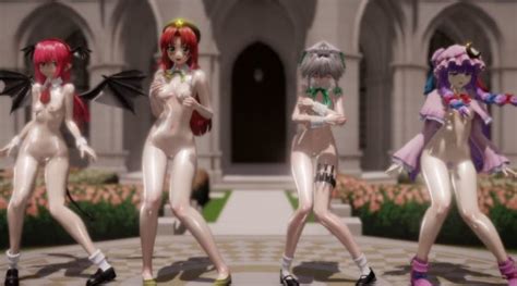 Four Touhou Girls Have Sex During A Dance For Mmd Animation Sankaku