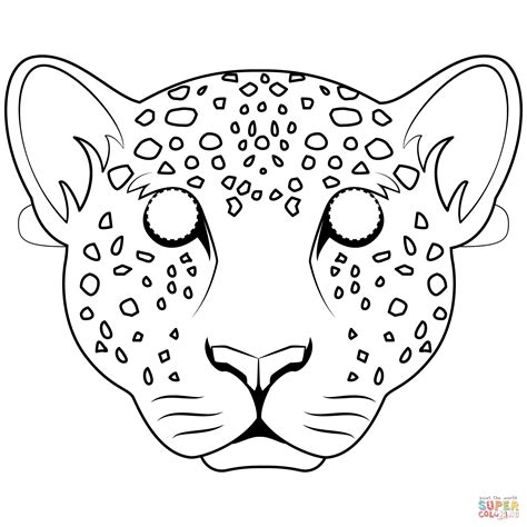 Leopard Mask Coloring Page Free Printable Coloring Pages Printable