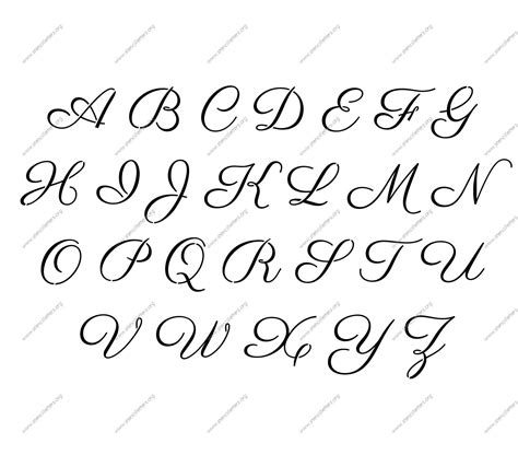 Cursive Letter Stencils Printable
