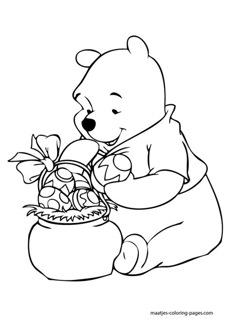 Winnie The Pooh Easter Coloring Pages