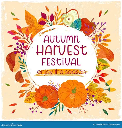 Autumn Harvest Festival Poster Stock Image Image Of Fest Foliage