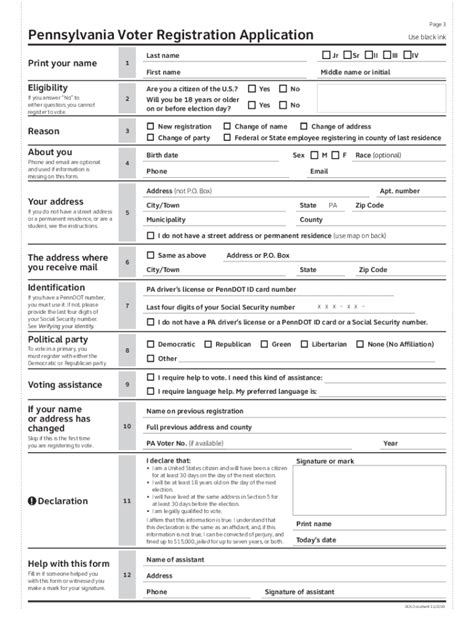 2019 2024 Form Pa Voter Registration Application Fill Online Printable