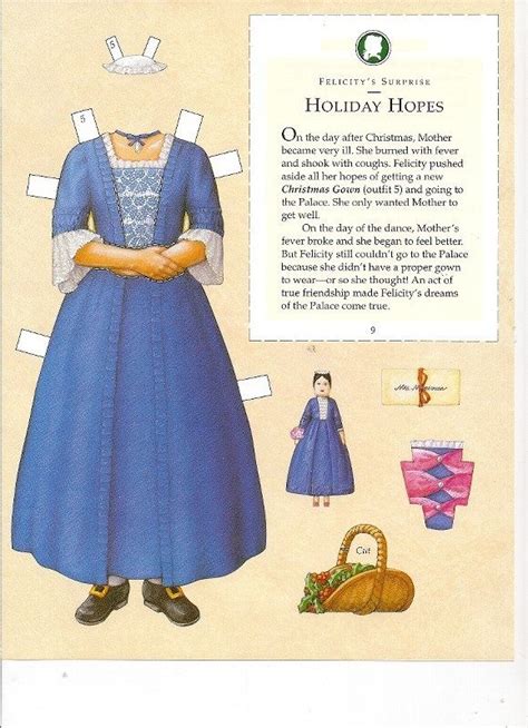 ag felicity s holiday outfit paper dolls girl paper doll doll clothes american girl