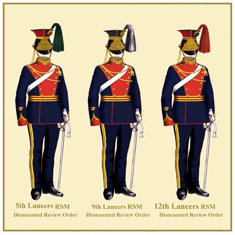 British Lancers Of The 5th 9th And 12th Regiments In Dismounted