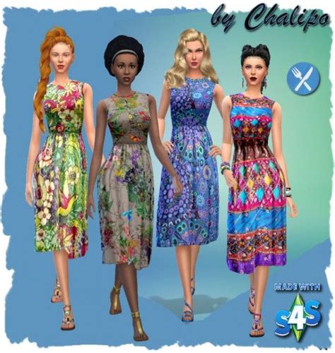 All4sims Summer Dress By Chalipo • Sims 4 Downloads Summer Dresses
