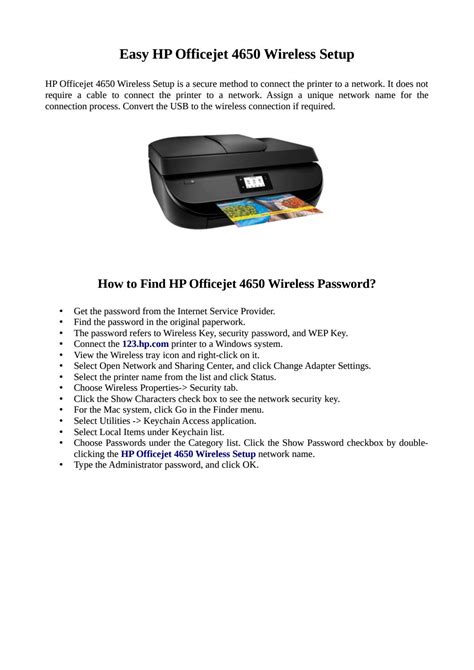 How To Find Hp Officejet 4650 Wireless Password By Jack Leach Issuu