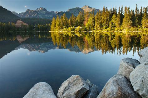 Štrbské Pleso Natural Lake In The High Tatras Slovakia Beauty Around