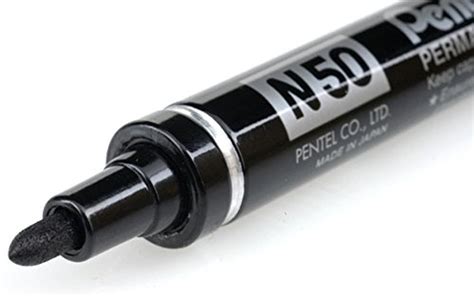 2760 Markers Pentel N50a Permanent Bullet Point Black Box Of 12