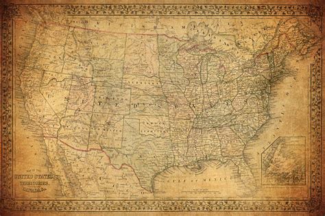 Vintage Usa Map Stock Photos Pictures And Royalty Free Images Istock