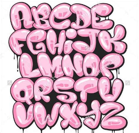 Bubble Letter Graffiti Alphabet Graffiti Alphabet Graffiti Drawing Graffiti Lettering