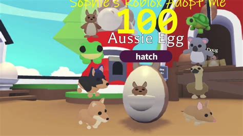 Hatching 100 Aussie Eggs Roblox Adopt Me Hatching Eggs Youtube