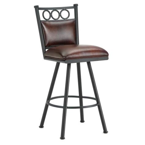 Bicycle pedal designed footrest industrial style 100% goat leather made in india description: Iron Mountain 3603126 Waterson Swivel Counter Stool 26 ...