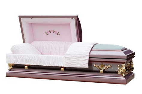 Casket Briar Rose Lilac And Purple Finish With Pink Velvet Interior
